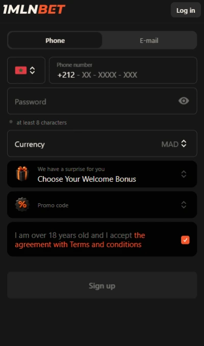 1mlnbet account login and sign-in